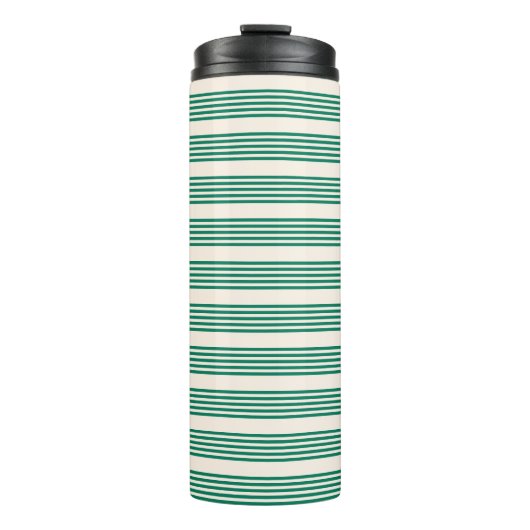 Bouteilles Isothermes Forêt vert et beige cinq bandes motif (Devant)