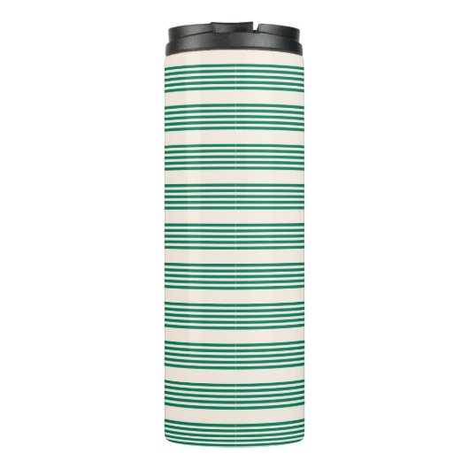 Bouteilles Isothermes Forêt vert et beige cinq bandes motif (Dos)