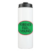 Bouteilles Isothermes Forever feel young sticker overlay design element. (Devant)