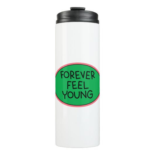 Bouteilles Isothermes Forever feel young sticker overlay design element. (Devant)