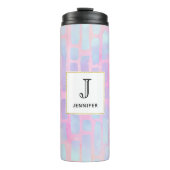 Bouteilles Isothermes Formes rectangulaires bleues sur un monogramme Arr (Devant)