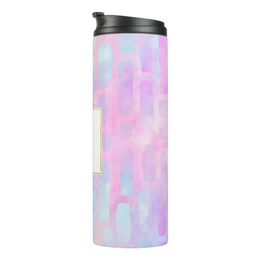 Bouteilles Isothermes Formes rectangulaires bleues sur un monogramme Arr (Tourné sur la droite)