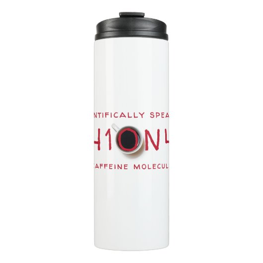 Bouteilles Isothermes Formule moléculaire de caféine scientifique (Devant)