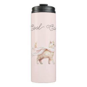 Bouteilles Isothermes Foulard Rose Pâle Cool Cat