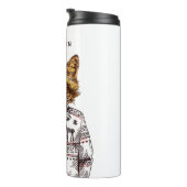 Bouteilles Isothermes Fox habillé rusé | ajoutent votre nom (Tourné sur la droite)