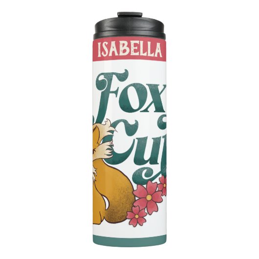 Bouteilles Isothermes Foxy Cute avec Fleurs (Devant)