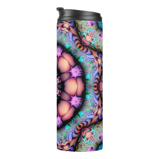 Bouteilles Isothermes Fractal Mandala Floral Psychedelic (Tourné sur la droite)