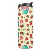 Bouteilles Isothermes Fraises Et Gâteaux (Tourné sur la gauche)