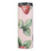 Bouteilles Isothermes Fraises mûres d'été : Aquarelle rose (Dos)