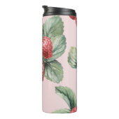 Bouteilles Isothermes Fraises mûres d'été : Aquarelle rose (Tourné sur la droite)