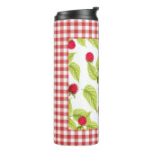 Bouteilles Isothermes Framboises sur Gingham Rouge (Tourné sur la gauche)