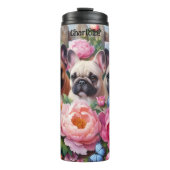 Bouteilles Isothermes French Bulldog Trio : Floral, Charme papillon (Devant)