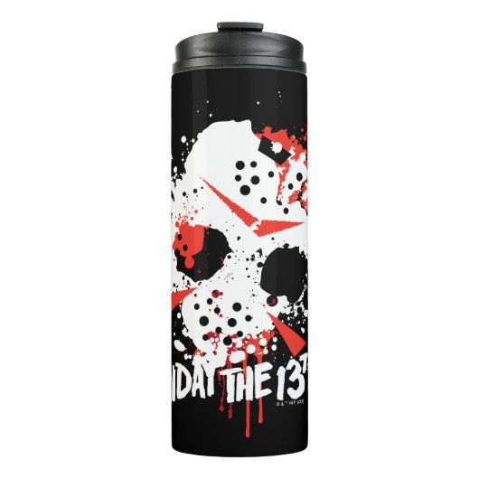 Bouteilles Isothermes Friday the 13th | Paint Splatter Hockey Mask (Devant)