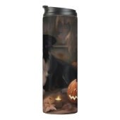 Bouteilles Isothermes Frontière Collie Citrouilles Halloween effroi (Tourné sur la droite)