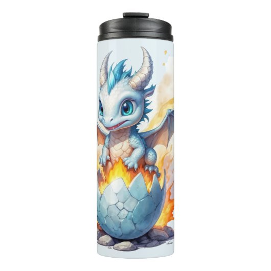 Bouteilles Isothermes Frostfire Hatchling Dragon Bleu (Devant)