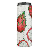 Bouteilles Isothermes Fruit de dragon rouge sur blanc (Dos)