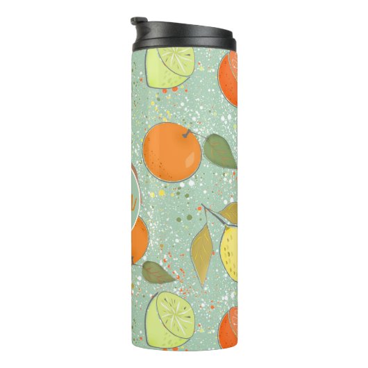 Bouteilles Isothermes Fruit motif aux citrons, oranges (Tourné sur la droite)