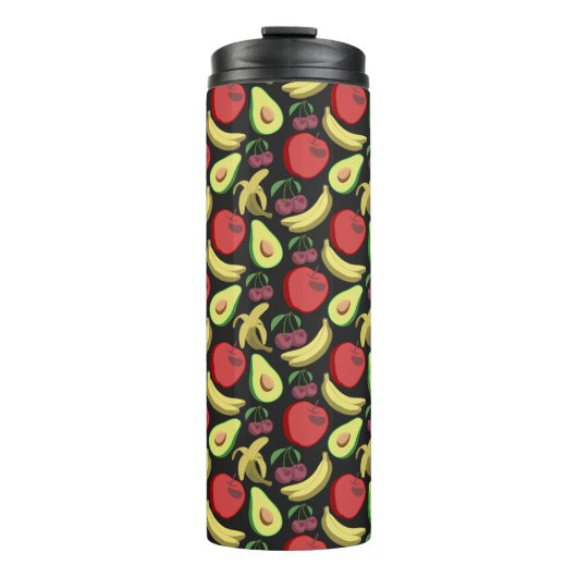 Bouteilles Isothermes Fruit seamless pattern | colorful tropical fruit (Devant)