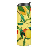 Bouteilles Isothermes Fruits d'agrumes, motif d'aquarelle vibrante. (Tourné sur la gauche)