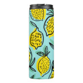 Bouteilles Isothermes Fruits de citron : motif vintage été. (Dos)