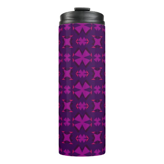 Bouteilles Isothermes Fuchsia Geotech: A Vibrant Abstract Geometric Text (Devant)