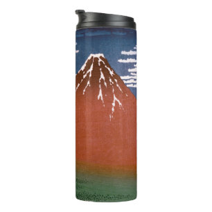 Bouteilles Isothermes Fuji rouge, Aka Fujiyama Volcan Katsushika Hokusai