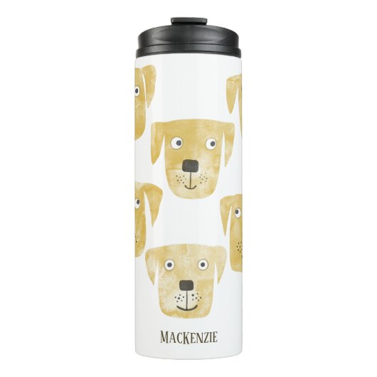 Bouteilles Isothermes Fun Golden Labrador Retriever Dog Art Personnalisé (Devant)