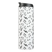 Bouteilles Isothermes Fun Music Notes Motif Monogramme (Tourné sur la droite)