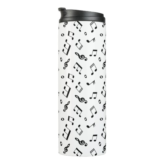 Bouteilles Isothermes Fun Music Notes Motif Monogramme (Tourné sur la droite)