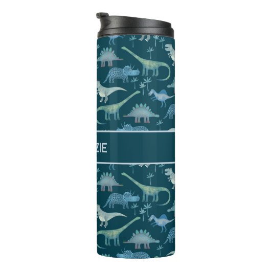 Bouteilles Isothermes Fun Personalized Dinosaur Pattern (Tourné sur la droite)