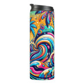 Bouteilles Isothermes Fun Whimsic Psychedelic Voilier (Tourné sur la droite)
