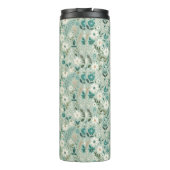 Bouteilles Isothermes Fun White Daisy Turquoise Floral (Dos)