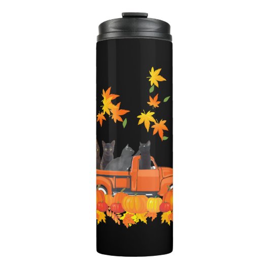 Bouteilles Isothermes Funky Black Cats Camion Automne Citrouille Maple L (Devant)