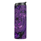Bouteilles Isothermes Funky Bold Boho Purple Digital Abstrait Fractal (Tourné sur la gauche)