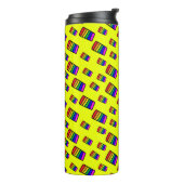 Bouteilles Isothermes Funky Neon Rainbow Block Motif (Tourné sur la gauche)