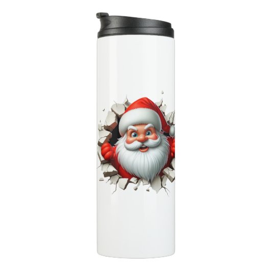 Bouteilles Isothermes Funny 3D Santa Claus Christmas Holiday Design (Tourné sur la droite)