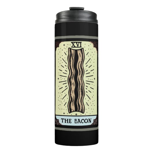Bouteilles Isothermes Funny Bacon Tarot Card (Devant)