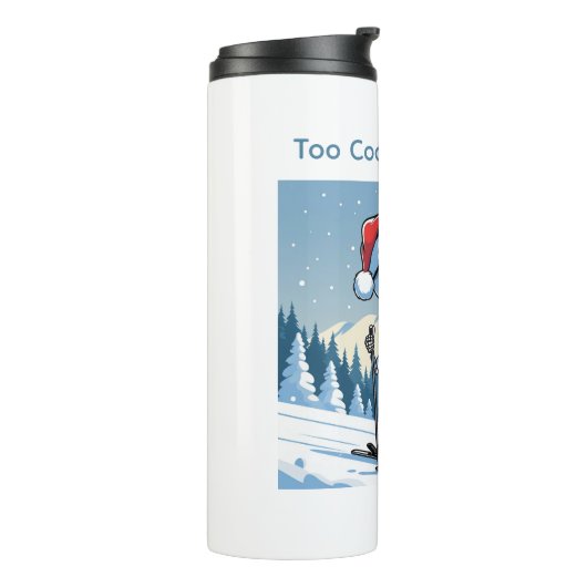 Bouteilles Isothermes Funny Christmas Skeleton on Skis  (Tourné sur la gauche)