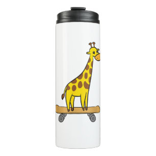 Bouteilles Isothermes Funny Giraffe Lover Giraffe Skateboard