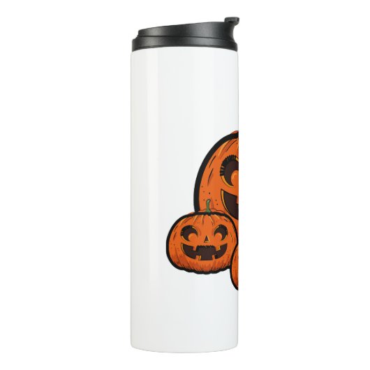 Bouteilles Isothermes Funny Halloween Citrouille, Halloween Éffrayant (Tourné sur la gauche)