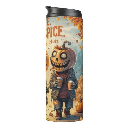 Bouteilles Isothermes Funny Halloween Pumpkin Spice Thermal Tumbler (Tourné sur la droite)