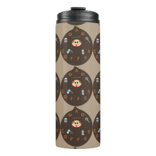 Bouteilles Isothermes Funny Papa Monster Aime Café Thermal Tumbler