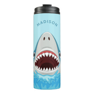 Bouteilles Isothermes Funny Shark, tondeuse à nom personnalisé