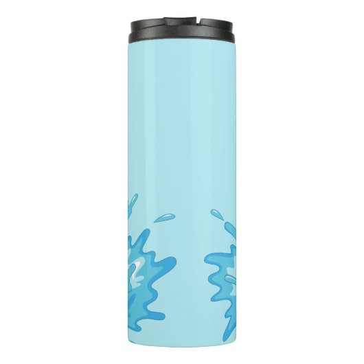 Bouteilles Isothermes Funny Shark, tondeuse à nom personnalisé (Dos)