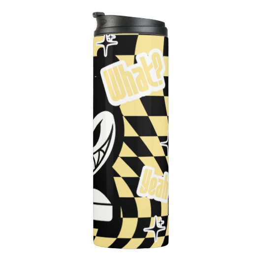 Bouteilles Isothermes Funny Yellow Labubou-Inspired (Tourné sur la droite)