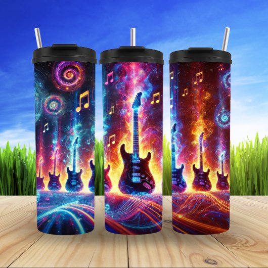 Bouteilles Isothermes Fusion sonore de la guitare électrique Neon