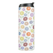 Bouteilles Isothermes Fuzzy Flower Pattern Pastels on White (Tourné sur la gauche)