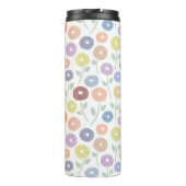 Bouteilles Isothermes Fuzzy Flower Pattern Pastels on White (Dos)