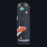 Bouteilles Isothermes Galaxie de Motif spatial personnalisé<br><div class="desc">Joli Tumbler thermique de l'espace extra-atmosphérique vous pouvez ajouter un nom pour le rendre personnel. Découvrez les autres objets de cette collection ci-dessous,  comme l'oreiller à lancer pour correspondre à ce cool Tumbler Thermal. Ajoutez un nom à cette conception en cliquant sur le lien "Personnaliser" ci-dessus</div>