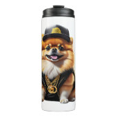 Bouteilles Isothermes Gangsta Pomeranian - Hip Hop Dog Swag (Devant)